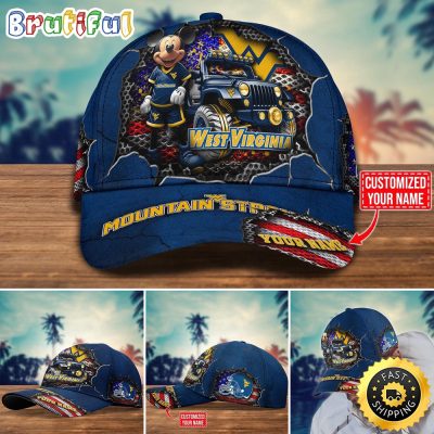 NCAA West Virginia Mountaineers Baseball Cap Trending Customize Cap
