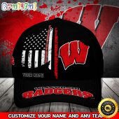 NCAA Wisconsin Badgers Baseball Cap Your Name Custom Baseball Cap