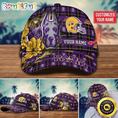 NCAA Albany Great Danes Baseball Cap Flower Custom Name Cap