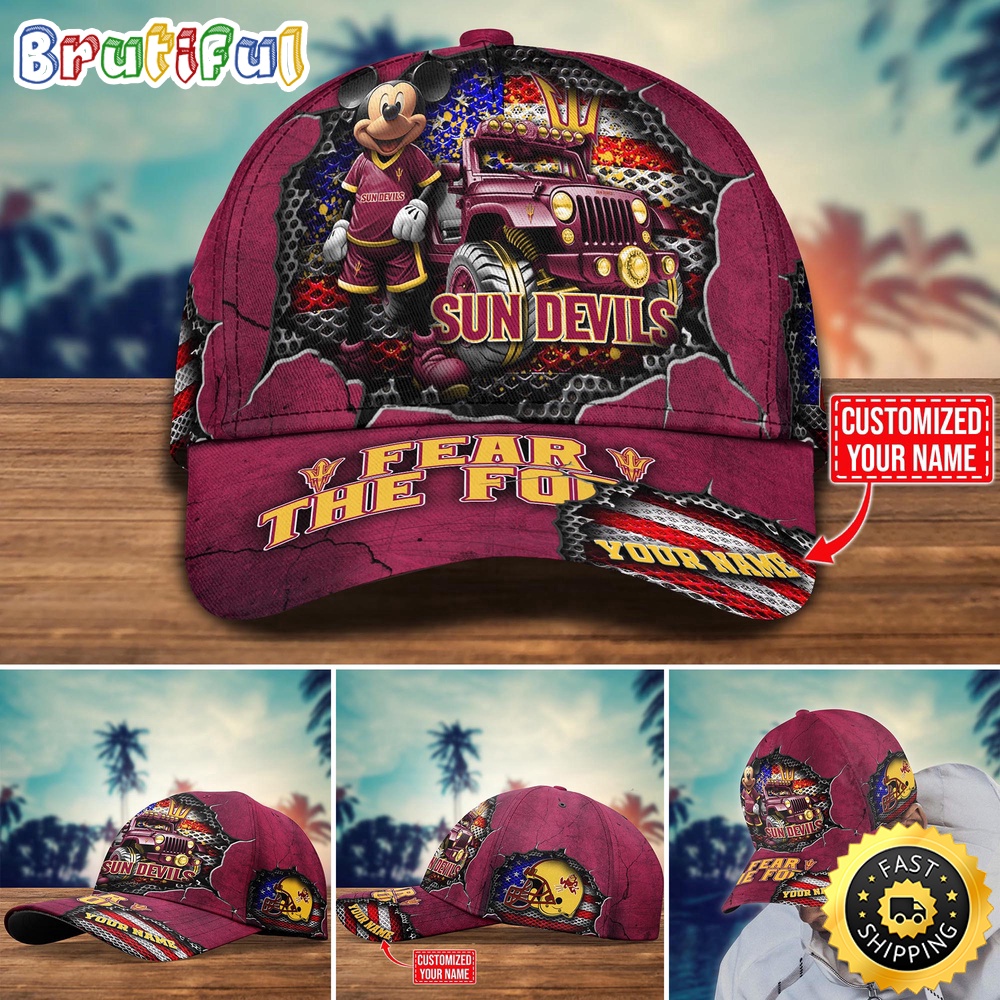 NCAA Arizona State Sun Devils Baseball Cap Trending Customize Cap NCAA Arizona State Sun Devils Baseball Cap Trending Customize Cap