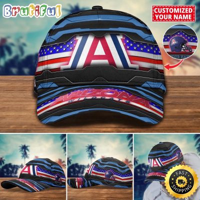 NCAA Arizona Wildcats Baseball Cap Flag Custom Name Cap