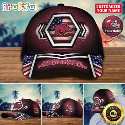 NCAA Arkansas Razorbacks Baseball Cap Best Trending Custom Name Cap