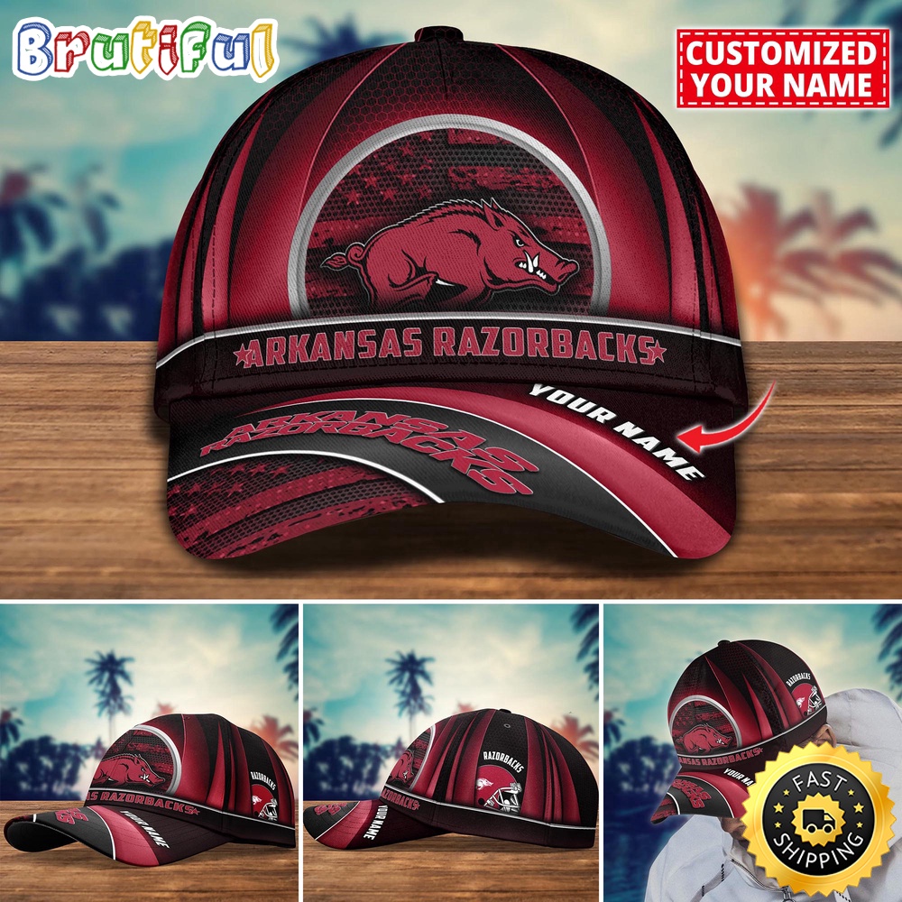 NCAA Arkansas Razorbacks Baseball Cap Custom Cap For Football Fans NCAA Arkansas Razorbacks Baseball Cap Custom Cap For Football Fans