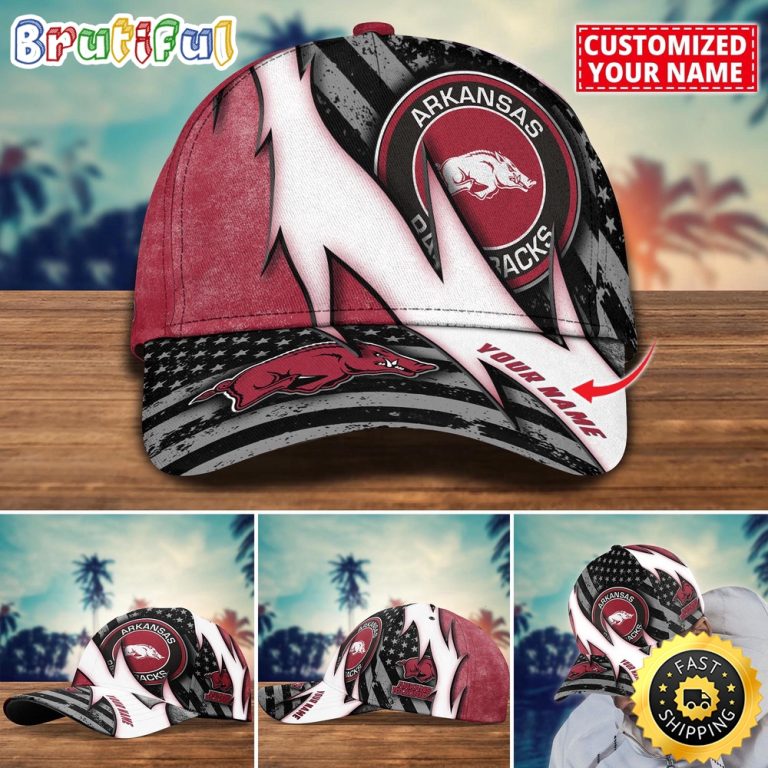 NCAA Arkansas Razorbacks Baseball Cap Custom Cap For Sport Fans