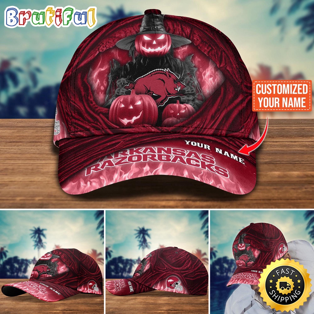 NCAA Arkansas Razorbacks Baseball Cap Halloween Custom Cap For Fans