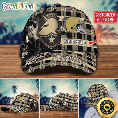 NCAA Army Black Knights Baseball Cap Flower Custom Name Cap