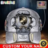 NCAA Army Black Knights Baseball Cap Silver Metalic Pattern Baseball Cap