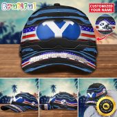 NCAA BYU Cougars Baseball Cap Flag Custom Name Cap