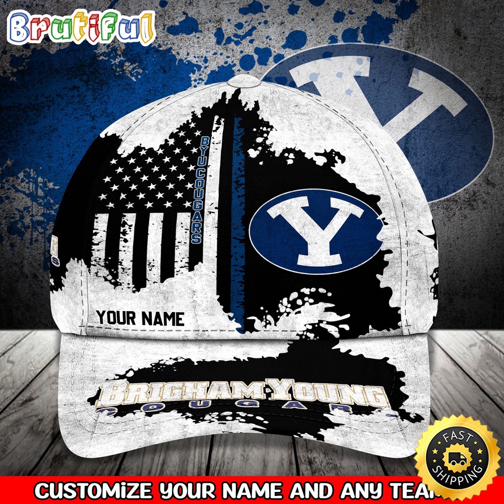 NCAA BYU Cougars Baseball Cap Your Name Custom Baseball Cap