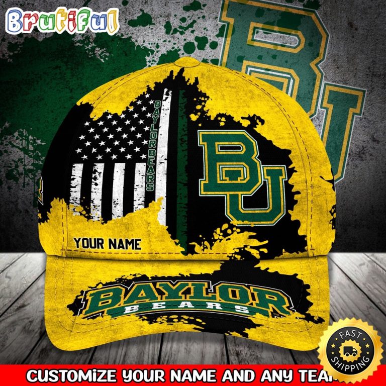 NCAA Baylor Bears Baseball Cap Your Name Custom Baseball Cap