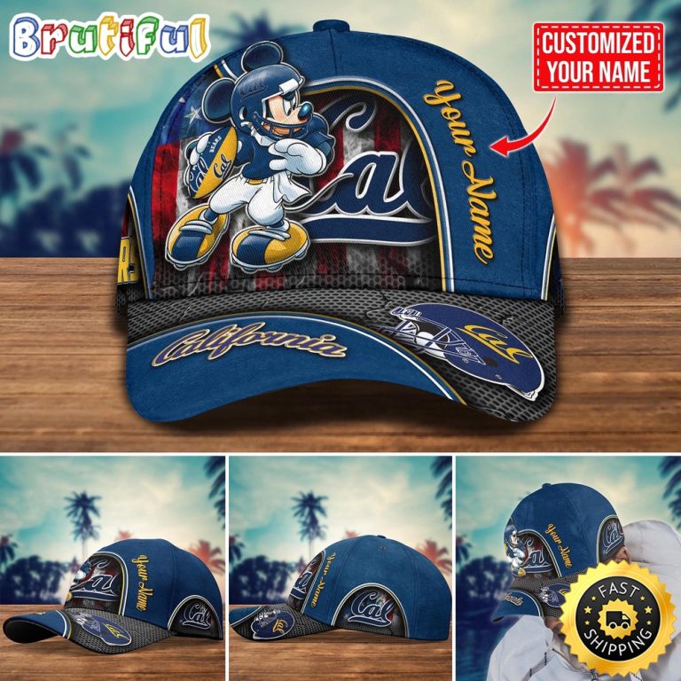 NCAA California Golden Bears Baseball Cap Mickey Mouse Custom Cap For Fans