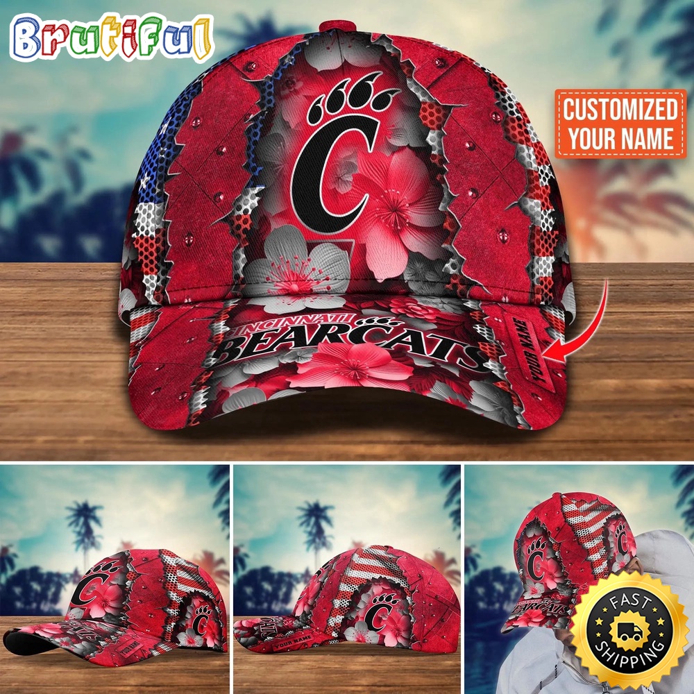 NCAA Cincinnati Bearcats Baseball Cap Custom Cap For Fans NCAA Cincinnati Bearcats Baseball Cap Custom Cap For Fans