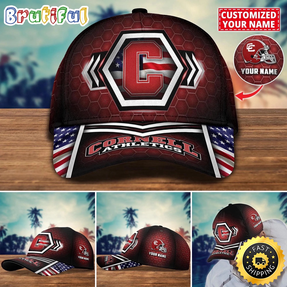 NCAA Cornell Big Red Baseball Cap Best Trending Custom Name Cap