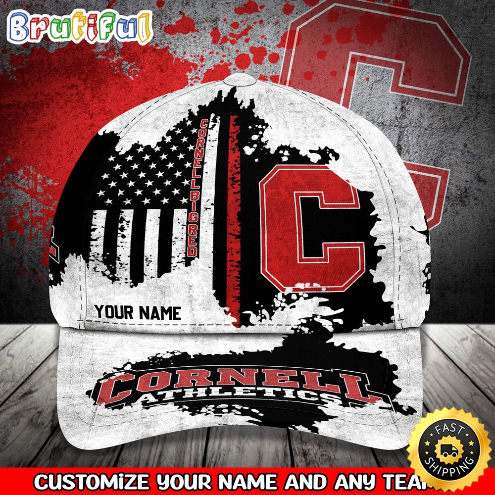 NCAA Cornell Big Red Baseball Cap Your Name Custom Baseball Cap NCAA Cornell Big Red Baseball Cap Your Name Custom Baseball Cap