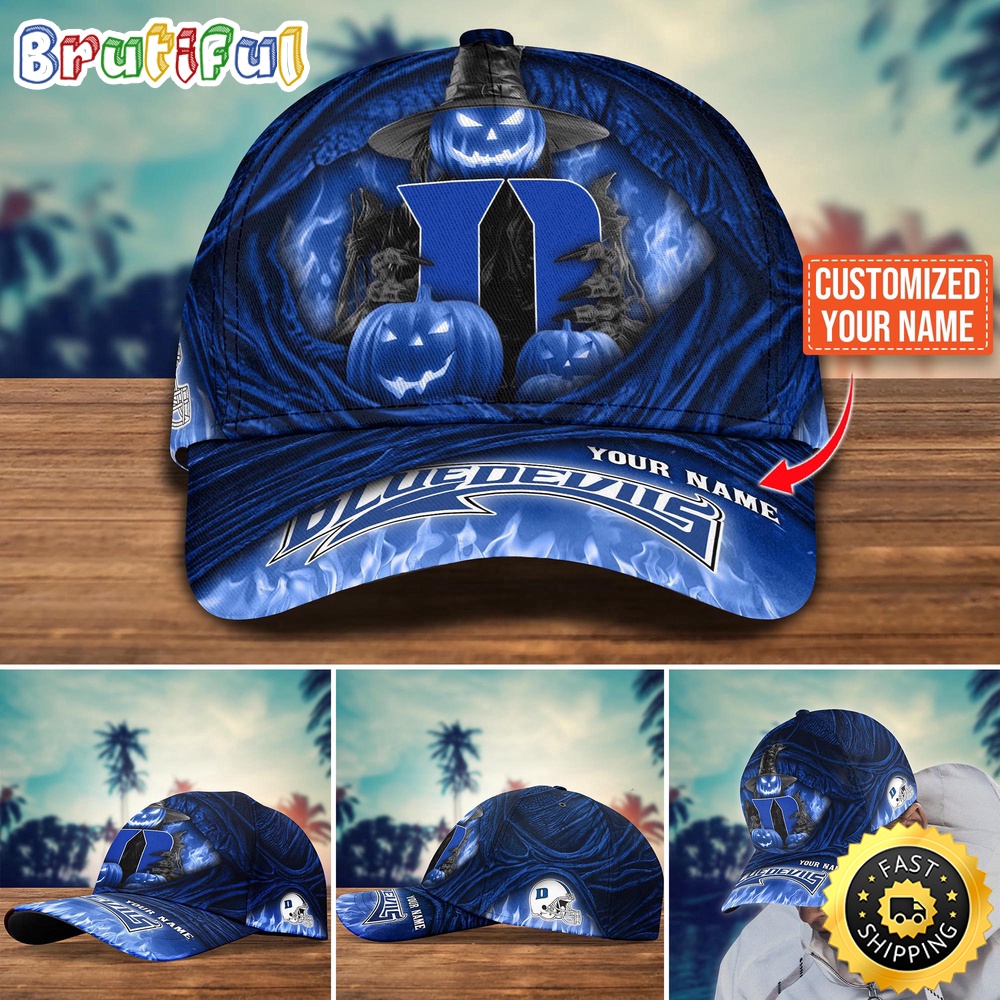 NCAA Duke Blue Devils Baseball Cap Halloween Custom Cap For Fans NCAA Duke Blue Devils Baseball Cap Halloween Custom Cap For Fans
