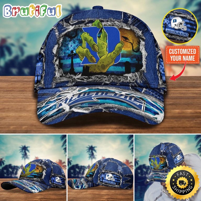 NCAA Duke Blue Devils Baseball Cap Halloween Custom Name Cap