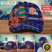 NCAA Florida Gators Baseball Cap Flower Custom Name Cap
