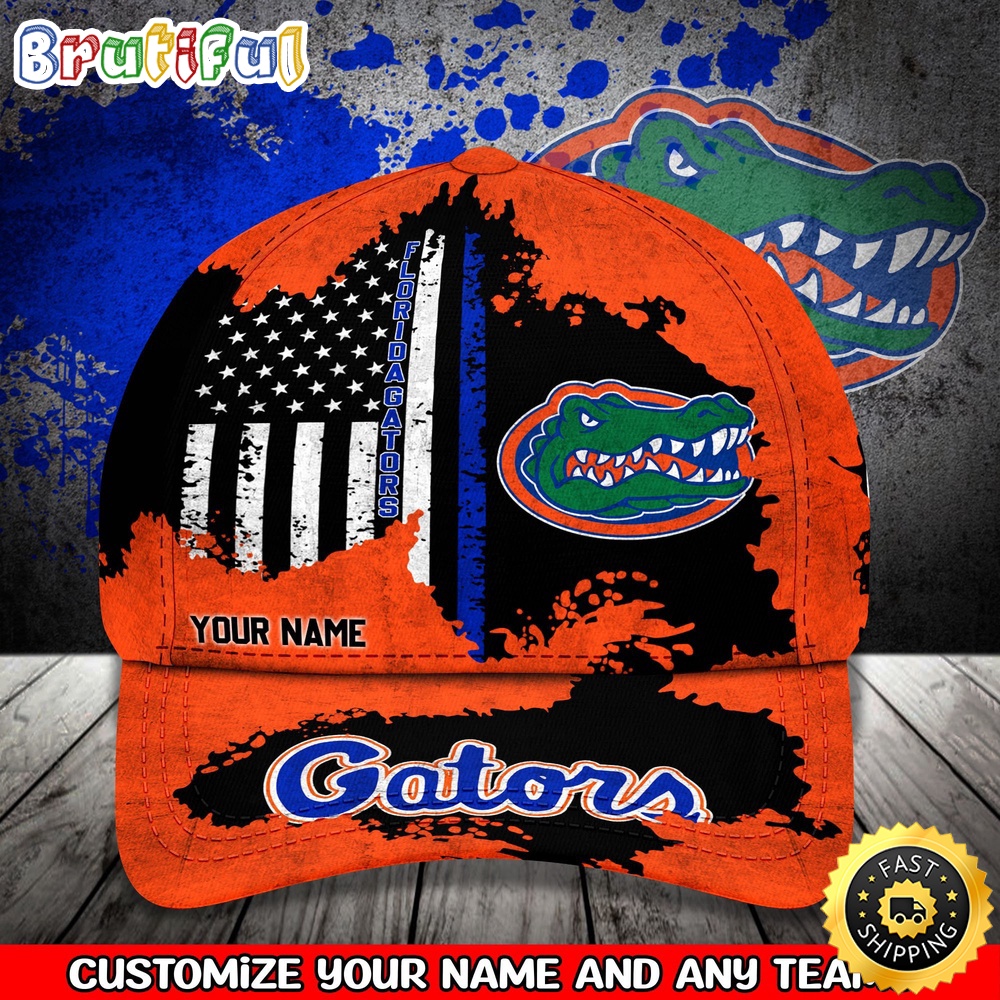 NCAA Florida Gators Baseball Cap Your Name Custom Baseball Cap NCAA Florida Gators Baseball Cap Your Name Custom Baseball Cap