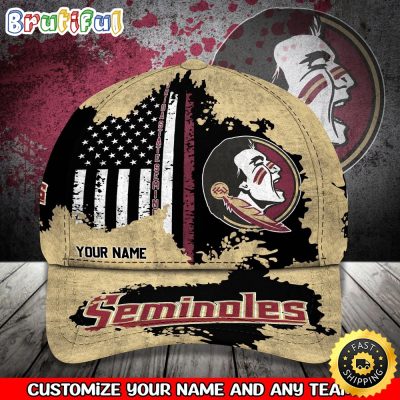NCAA Florida State Seminoles Baseball Cap Your Name Custom Baseball Cap