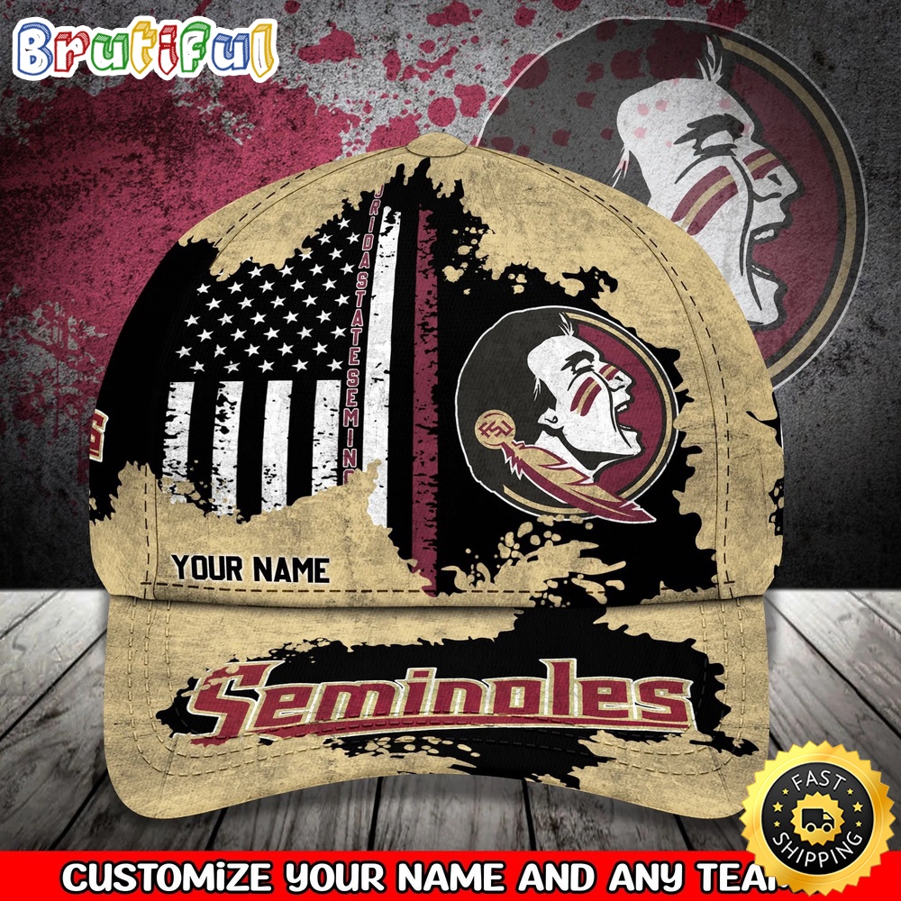 NCAA Florida State Seminoles Baseball Cap Your Name Custom Baseball Cap NCAA Florida State Seminoles Baseball Cap Your Name Custom Baseball Cap
