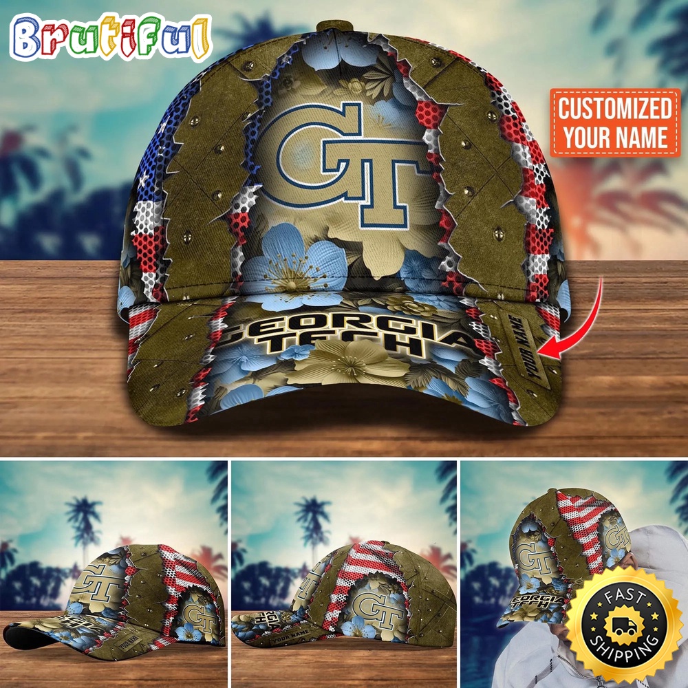 NCAA Georgia Tech Yellow Jackets Baseball Cap Custom Cap For Fans NCAA Georgia Tech Yellow Jackets Baseball Cap Custom Cap For Fans