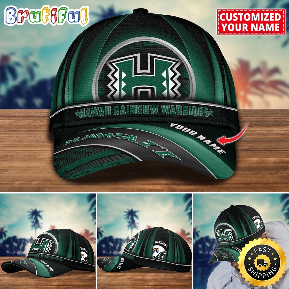 NCAA Hawaii Rainbow Warriors Baseball Cap Custom Cap For Football Fans NCAA Hawaii Rainbow Warriors Baseball Cap Custom Cap For Football Fans