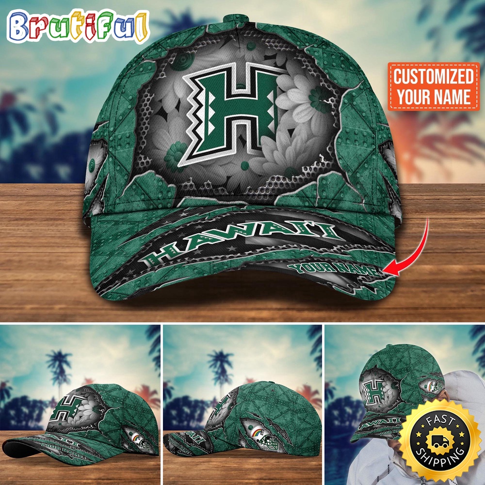 NCAA Hawaii Rainbow Warriors Baseball Cap Custom Cap Trending NCAA Hawaii Rainbow Warriors Baseball Cap Custom Cap Trending
