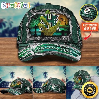 NCAA Hawaii Rainbow Warriors Baseball Cap Halloween Custom Name Cap
