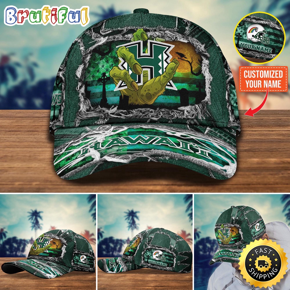 NCAA Hawaii Rainbow Warriors Baseball Cap Halloween Custom Name Cap NCAA Hawaii Rainbow Warriors Baseball Cap Halloween Custom Name Cap
