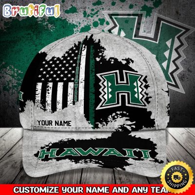 NCAA Hawaii Rainbow Warriors Baseball Cap Your Name Custom Baseball Cap