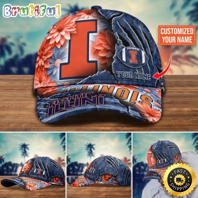 NCAA Illinois Fighting Illini Baseball Cap Custom Hat For Fans New Arrivals