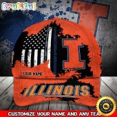 NCAA Illinois Fighting Illini Baseball Cap Your Name Custom Baseball Cap