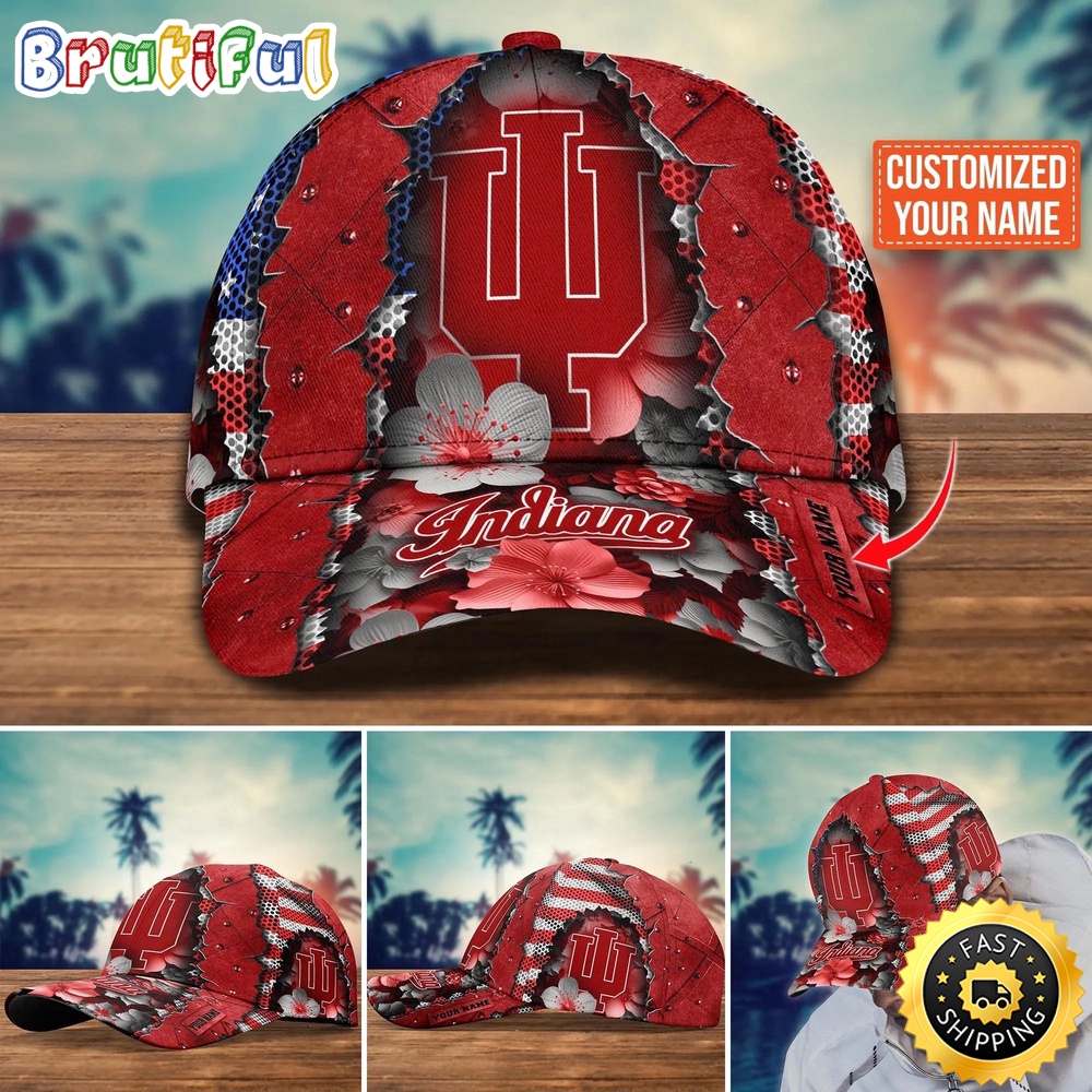 NCAA Indiana Hoosiers Baseball Cap Custom Cap For Fans NCAA Indiana Hoosiers Baseball Cap Custom Cap For Fans