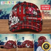 NCAA Indiana Hoosiers Baseball Cap Flower Custom Name Cap