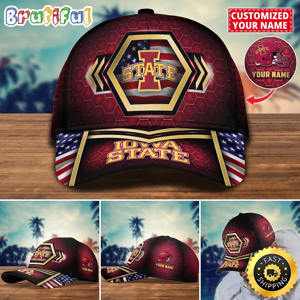 NCAA Iowa State Cyclones Baseball Cap Best Trending Custom Name Cap