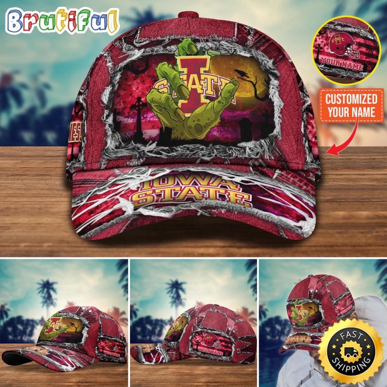 NCAA Iowa State Cyclones Baseball Cap Halloween Custom Name Cap