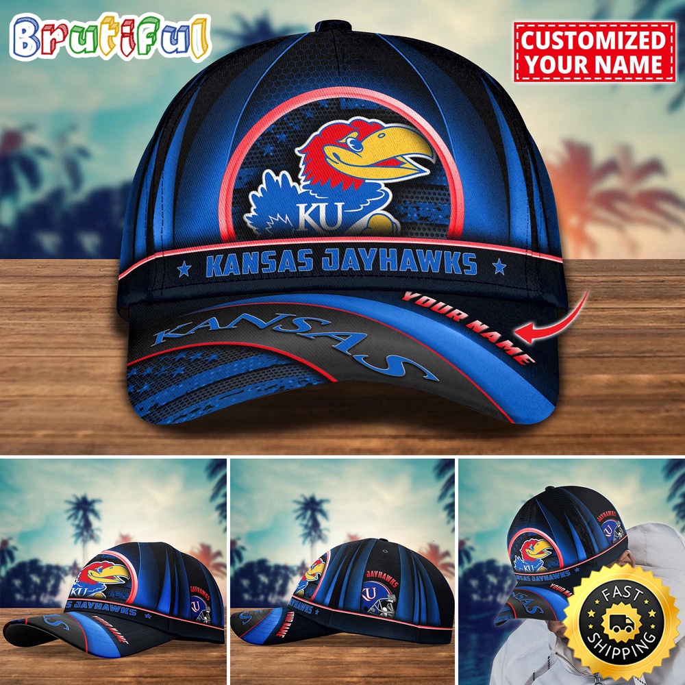 NCAA Kansas Jayhawks Baseball Cap Custom Cap For Football Fans