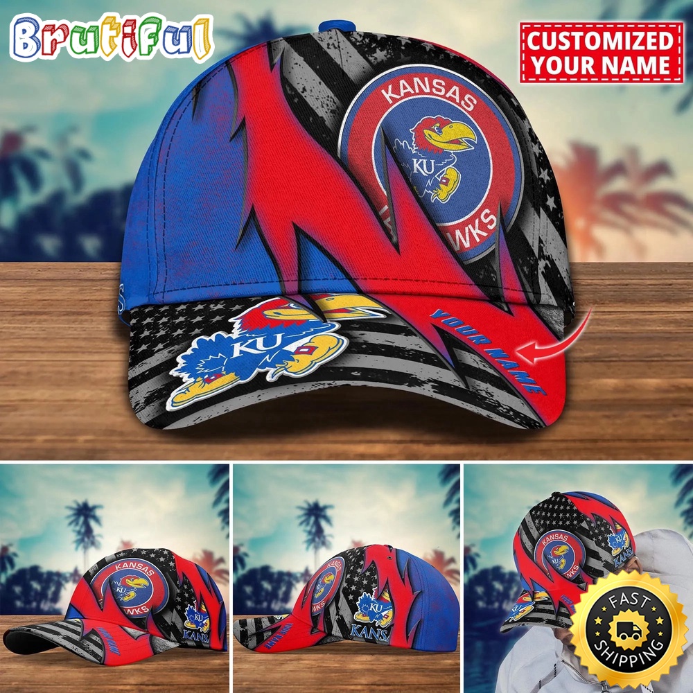 NCAA Kansas Jayhawks Baseball Cap Custom Cap For Sport Fans