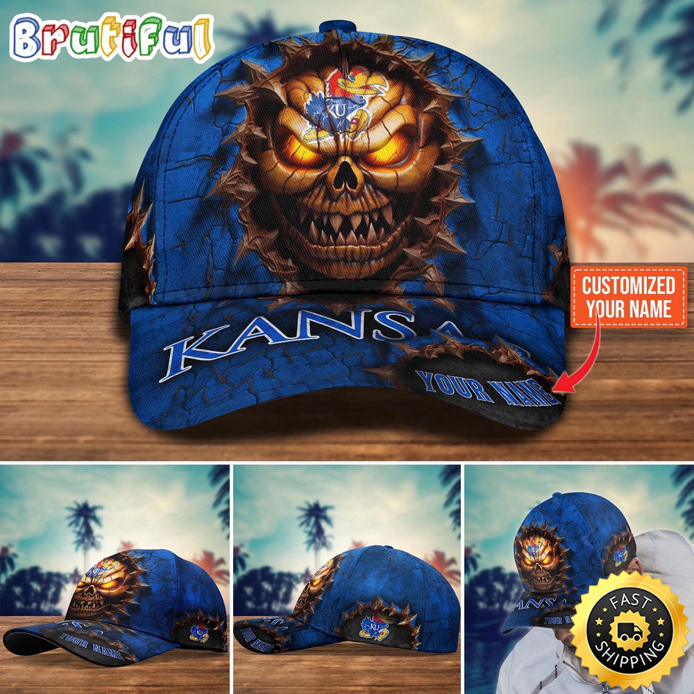 NCAA Kansas Jayhawks Baseball Cap Halloween Custom Cap For This Season