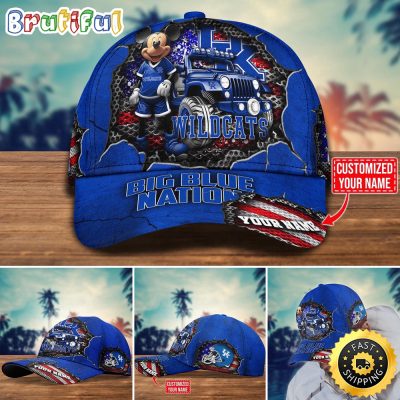 NCAA Kentucky Wildcats Baseball Cap Trending Customize Cap