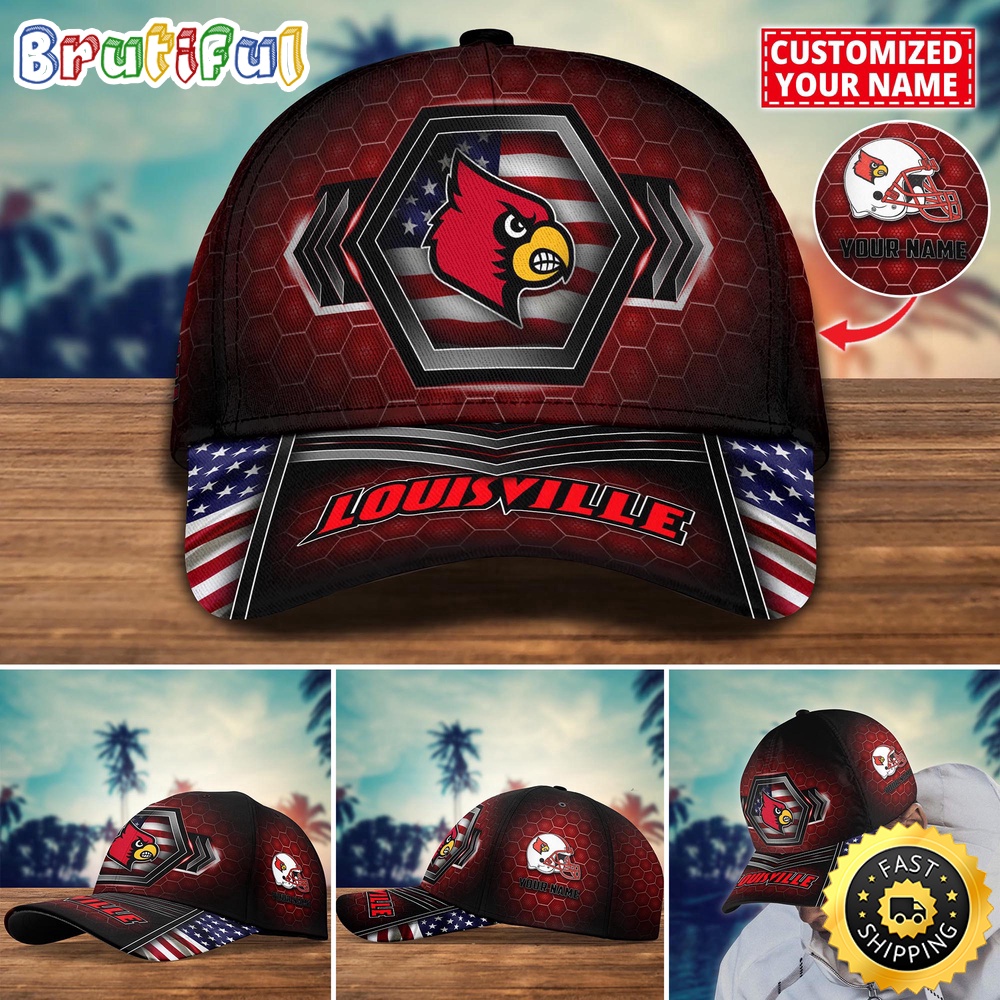 NCAA Louisville Cardinals Baseball Cap Best Trending Custom Name Cap