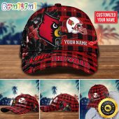 NCAA Louisville Cardinals Baseball Cap Flower Custom Name Cap