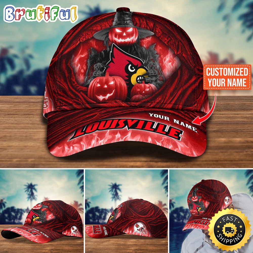 NCAA Louisville Cardinals Baseball Cap Halloween Custom Cap For Fans