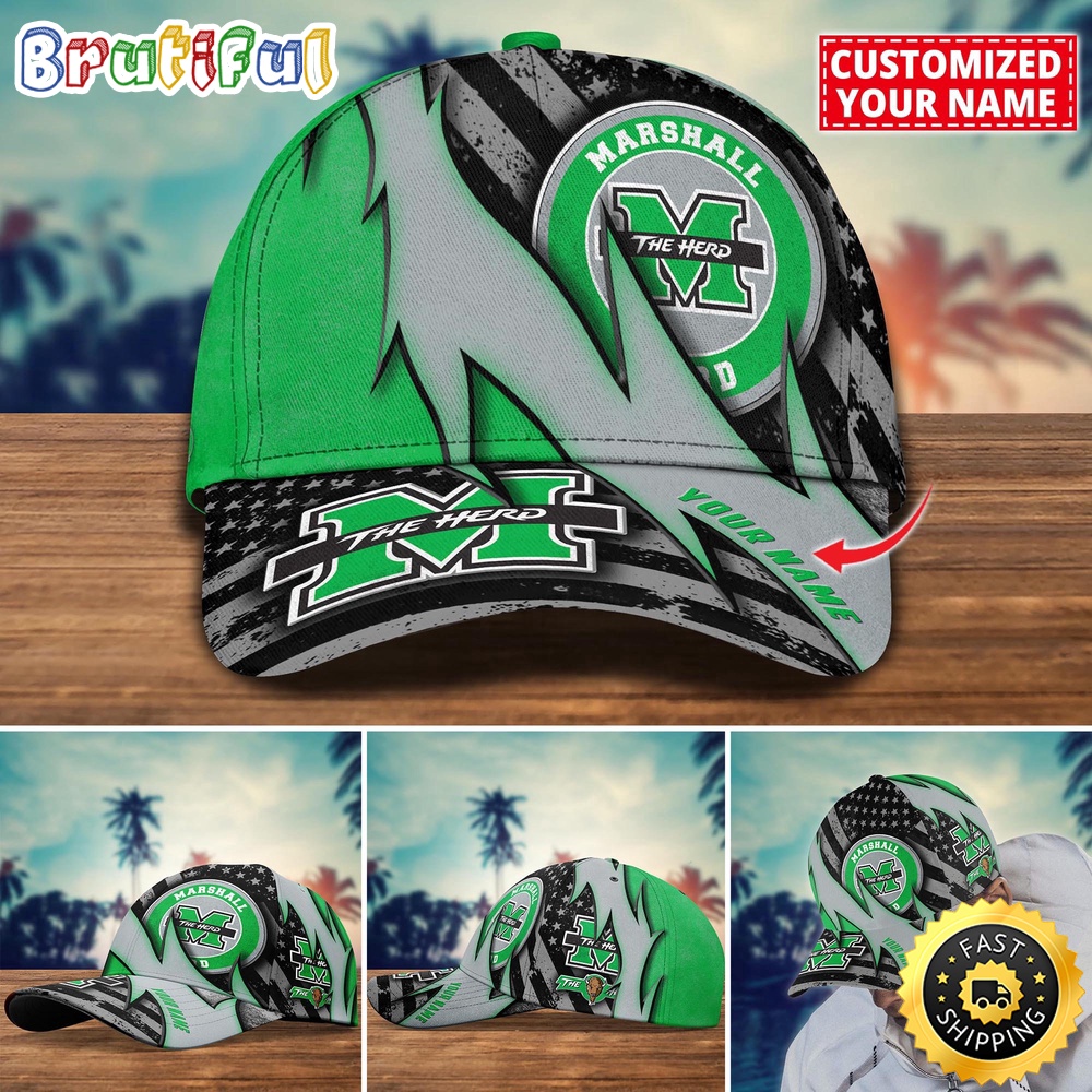 NCAA Marshall Thundering Herd Baseball Cap Custom Cap For Sport Fans