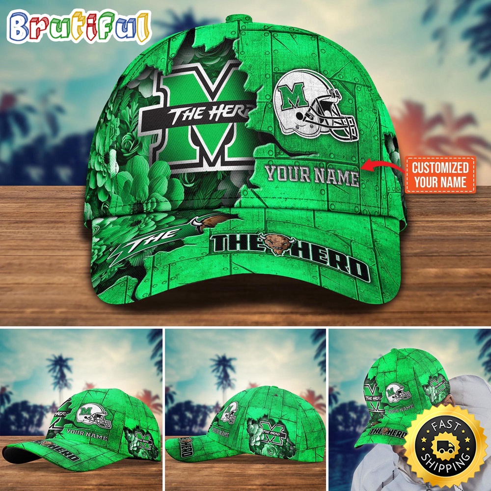 NCAA Marshall Thundering Herd Baseball Cap Custom Hat For Fans