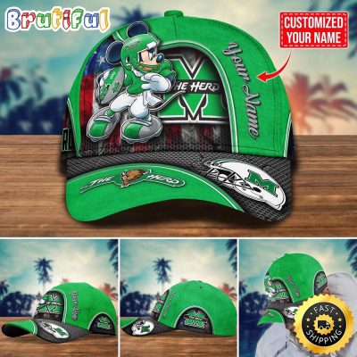 NCAA Marshall Thundering Herd Baseball Cap Mickey Mouse Custom Cap For Fans