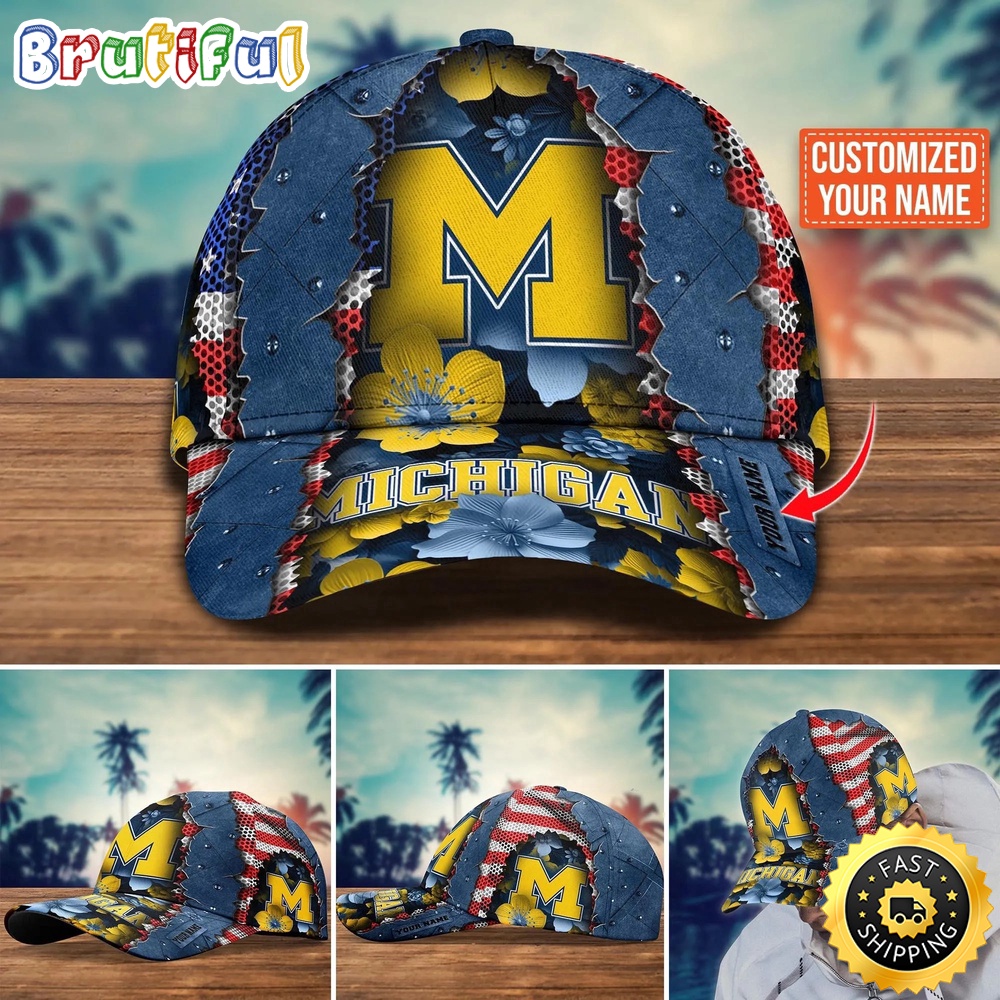 NCAA Michigan Wolverines Baseball Cap Custom Cap For Fans
