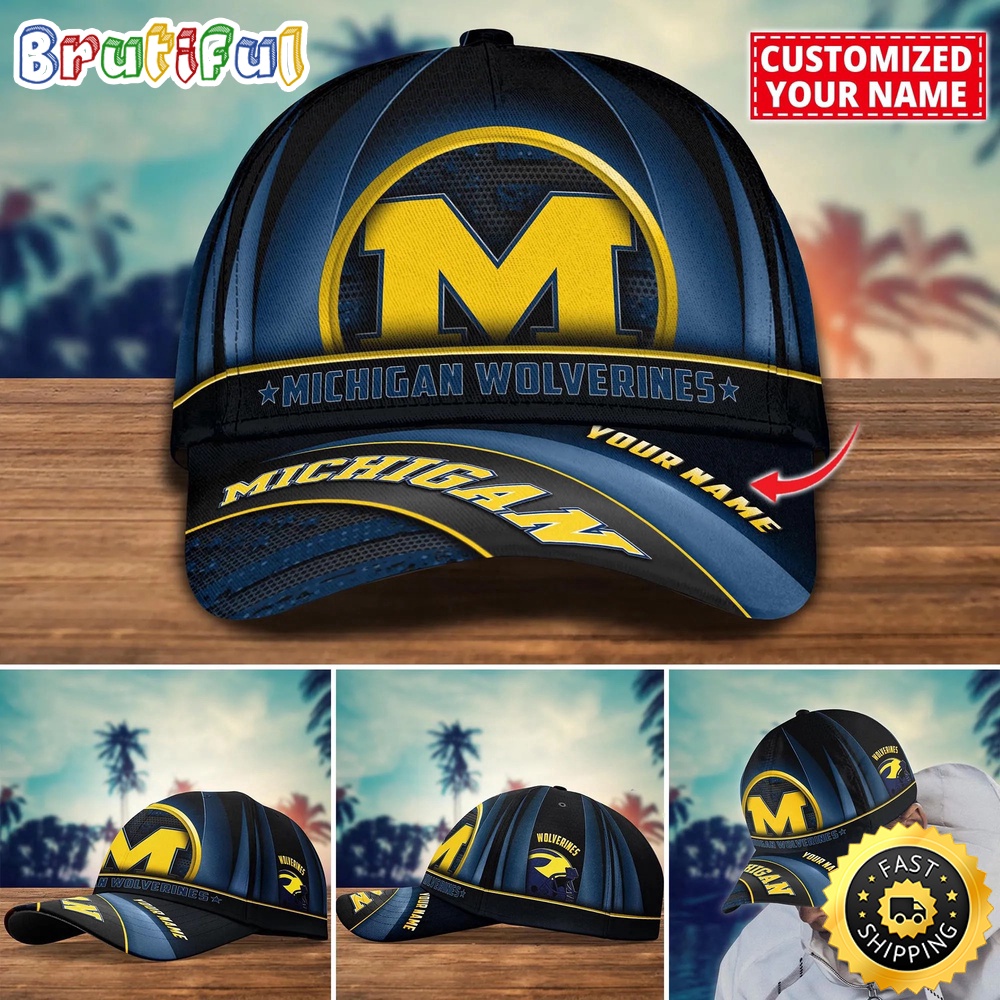 NCAA Michigan Wolverines Baseball Cap Custom Cap For Football Fans
