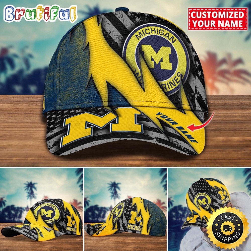 NCAA Michigan Wolverines Baseball Cap Custom Cap For Sport Fans