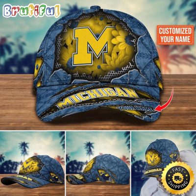 NCAA Michigan Wolverines Baseball Cap Custom Cap Trending